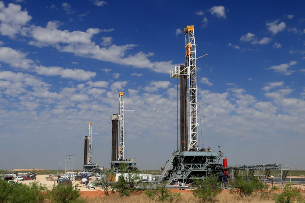 Natural gas exploration in the Permian Basin.